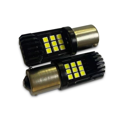 S123U T15 /желтый/ (BAU15S) 18SMD 3030 12-24V 1 contact, коробка 2 шт. фото 2