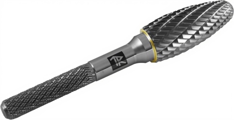 Борфреза твердосплавная пламевидная, тип H, 10 мм, двойная насечка, Thorvik TRRBH10250670-2 (57031) фото 1