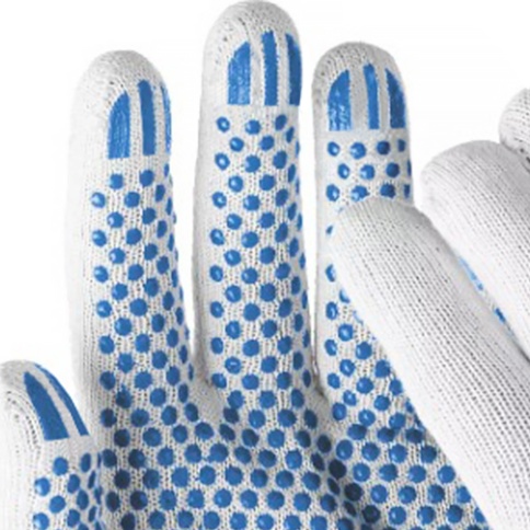 Перчатки трикотажные с ПВХ (белые) 7,5 класс 5 пар AVS RP-02 фото 4