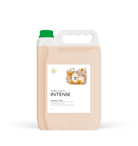 Жидкое крем-мыло INTENSE молоко и мёд 5 л увлажняющее Clean&Green CG8152 фото 1