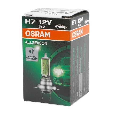 Автолампа галогенная H7 (55W PX26D +30%) ALLSEASON 12V OSRAM фото 1