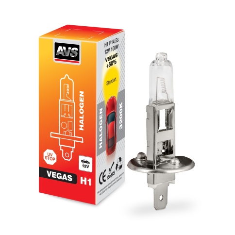 Галогенная лампа AVS Vegas H1.12V.100W.1шт. фото 1