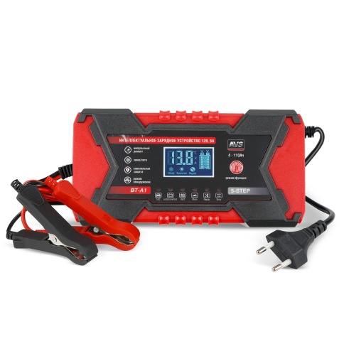 Интеллектуальное зарядное устройство для автомобильного аккумулятора AVS BT-A1 (6A) 12V фото 1