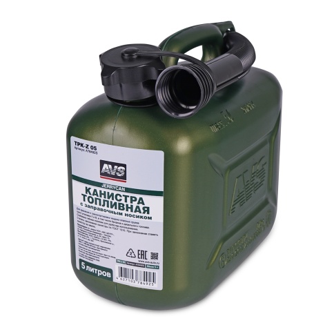 Канистра топливная пластик 5л. (темн.зелён.) AVS TPK-Z 05 фото 1