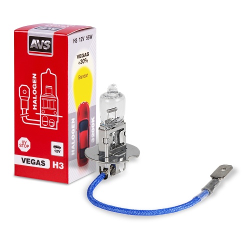 Галогенная лампа AVS Vegas H3.12V. 55W.1шт. фото 1