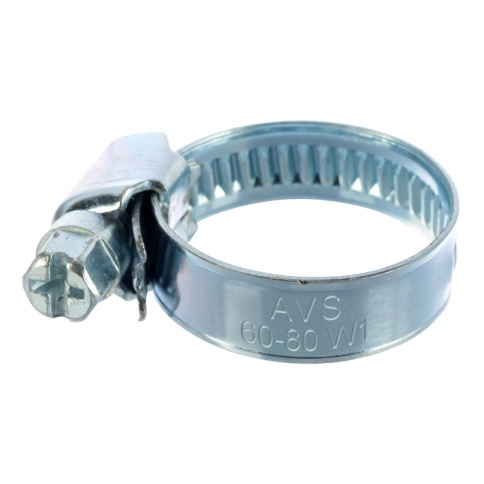 Хомут червячный AVS CM 60-80/9 оцинкованный (400/25) фото 1