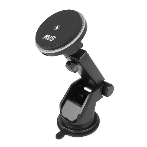 Держатель для смартфонов с беспр.зарядкой магнитный на приборную панель MagSafe AVS AH-01-WC фото 2