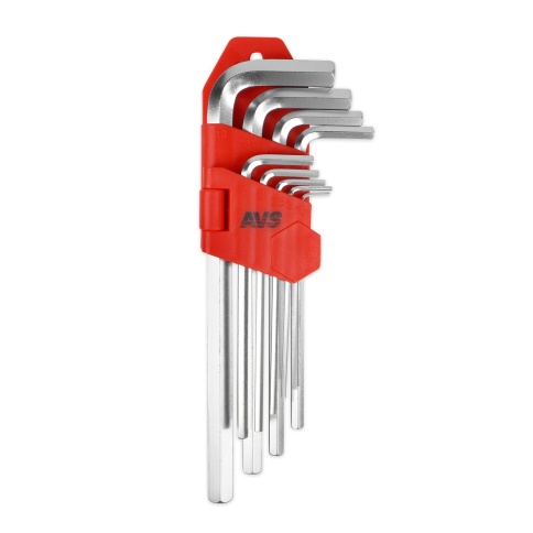 Набор ключей торцевых шестигранных удлиненных 9 предметов (1,5-10мм) AVS HKS-9L фото 1