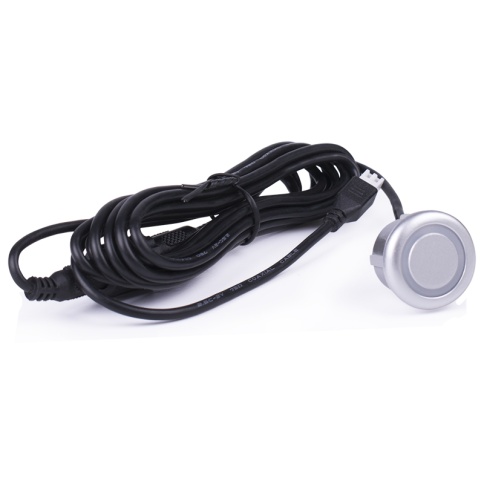 Датчик парктроника 20 мм (серебро) с проводом 2,5м AVS PS-20 (1 шт.) фото 2