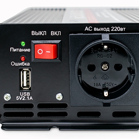 Автомобильный инвертор 12/220V AVS IN-PS600W Чистая синусоида фото 7