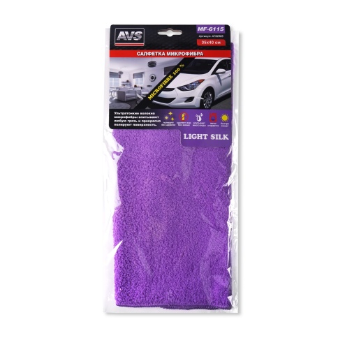 12 Салфетка микрофибра с ультратонкими волокнами  AVS MF-6115 (35х40см)(1шт) фото 6