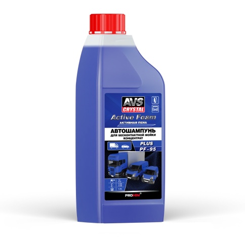 Автошампунь для б/к мойки AVS "Active Foam" 1:9-12 PF-95 PLUS 1 л фото 1