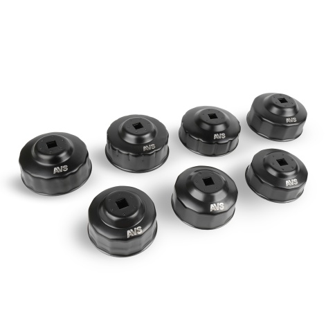 Набор съемников масляного фильтра тип "чашка" (65-100 мм) 15 пр. в кейсе AVS FWCS-15 фото 2