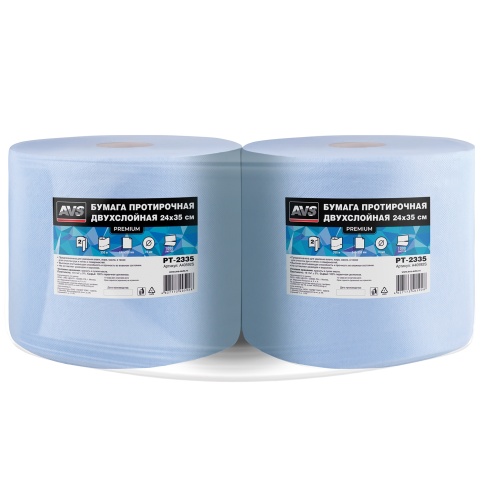 Бумага протирочная двухслойная (24х35см) 1000 листов PREMIUM AVS PT-2335 фото 3