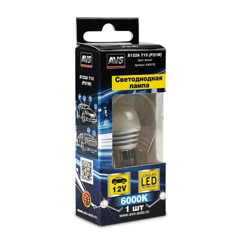 S122A T15/белый/(BA15S) 12SMD 2835 9-15V 1contact.(1156) коробка 1 шт фото 1