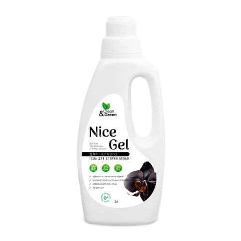 Гель для стирки "Nice Gel" для чёрного белья (концентрат) 1000 мл. (ПЭНД) Clean&Green CG8353 фото 2