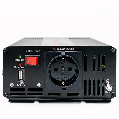 Автомобильный инвертор 12/220V AVS IN-PS600W Чистая синусоида фото 6