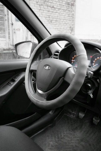 Оплетка на руль (нат. кожа) AVS GL-165M-GR (размер M, серый) - Серия "Classic" фото 5