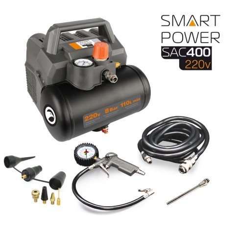 Компрессор универсальный с ресивером (220V, 110 л/мин) BERKUT SMART POWER SAC-400 фото 2