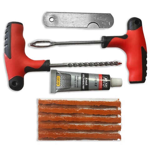 Набор для ремонта бескамерных шин AVS RK-115 (14 предм.) в кейсе фото 2