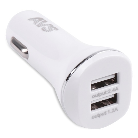 Автомобильное ЗУ AVS UC-322, 2 USB, 2.4 A, 12 Вт, белый (A78020S) фото 1
