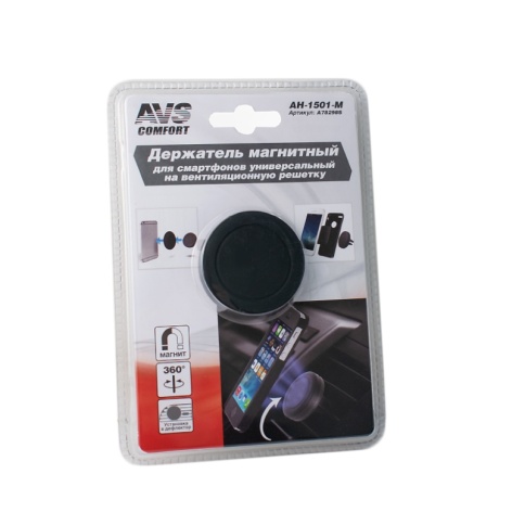 Держатель для смартфонов магнитный в дефлектор AVS AH-1501-M фото 2