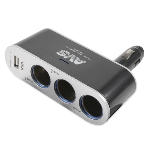 Разветвитель прикуривателя AVS 12/24 (на 3 выхода+USB) CS312U фото 2