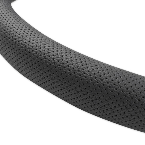 Оплетка на руль D-образная (нат. кожа) AVS DS-296M-B (размер M, черный) - Серия "Classic" фото 2