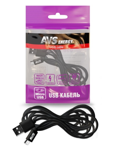 Кабель AVS micro USB (3м) MR-33 фото 1