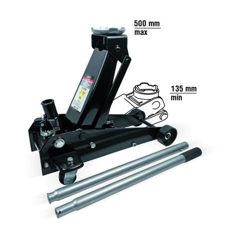 Домкрат подкатной AVS FJ-3000H, 3т, 135-500 мм (шиномонтажный) фото 2