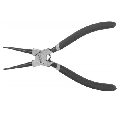 Щипцы прямые для стопорных колец с ПВХ рукоятками, сжим, 180 мм, 12-65 мм, Thorvik IRSP180 (52192) фото 1