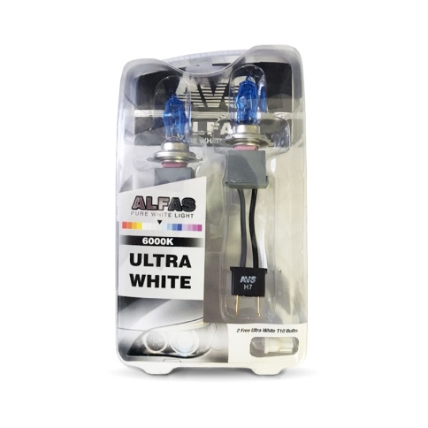Газонаполненные лампы AVS ALFAS Pure-White 6000К H7 12V 85W, комплект 2+2 (W5W) шт. фото 1