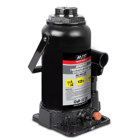 Домкрат гидравлический AVS HJ-B12T, 12т, 210-415мм. с клапаном (сумка, ремкомплект) фото 4