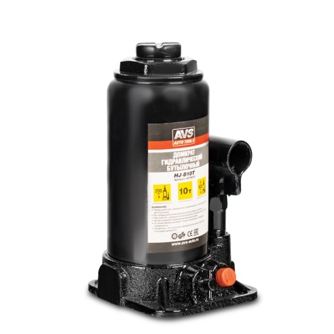 Домкрат гидравлический AVS HJ-B10T, 10т, 200-405мм. с клапаном (сумка, ремкомплект) фото 3