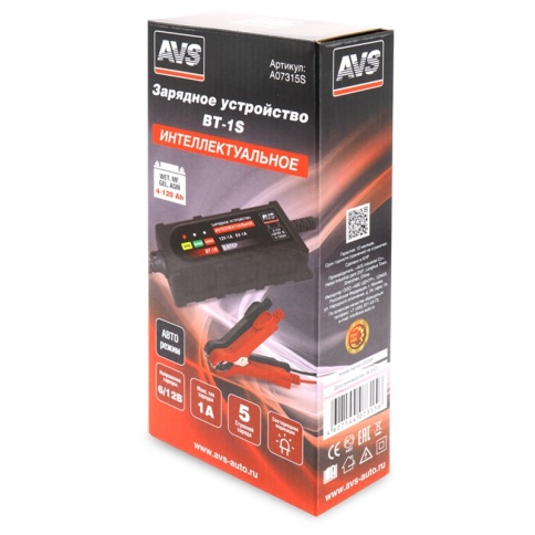 Зарядное устройство для автомобильного аккумулятора AVS BT-1S (1A, 20W) 6/12V фото 6