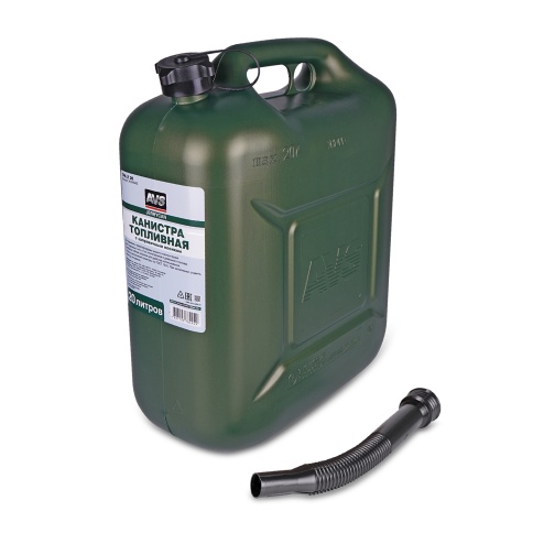 Канистра топливная пластик.20л. (тёмн.зелён.) AVS TPK-Z 20 фото 1