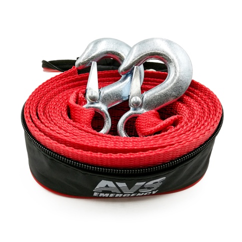 Трос буксировочный (усиленный) AVS EXPERT ST-55H 5т 5м.крюки (сумка) фото 2