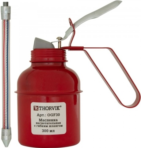 Масленка нагнетательная с гибким шлангом 300 мл, Thorvik OGF30 (53381) фото 2