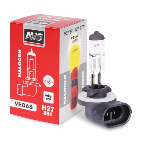 Галогенная лампа AVS Vegas H27/881 12V.27W.1шт. фото 1