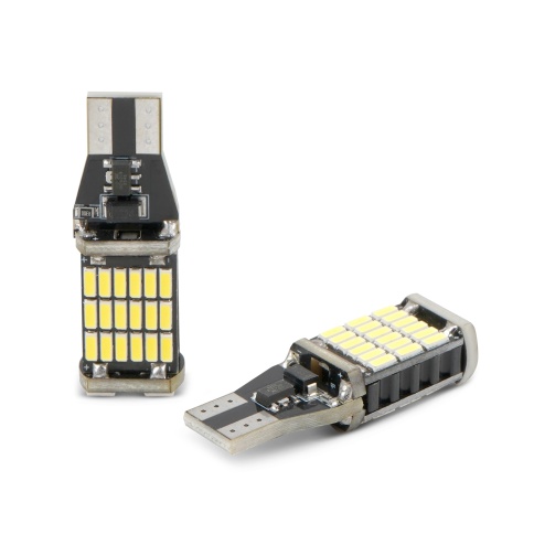 T151 T10/белый/ (W2.1x9.5d) CANBUS 45SMD 4014 12-24V W16W коробка 2 шт. фото 1