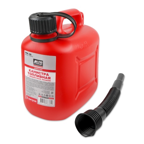 Канистра топливная пластик 5л. (красная) AVS TPK-05 фото 1