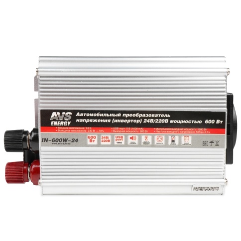 Автомобильный инвертор 24/220V AVS IN-600W-24 фото 1
