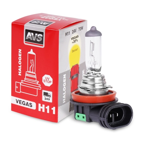 Галогенная лампа AVS Vegas H11.24V.70W.1шт. фото 1