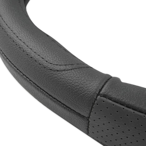 Оплетка на руль (нат. кожа) AVS GL-920M-B (размер M, черный) - Серия "Classic" фото 2