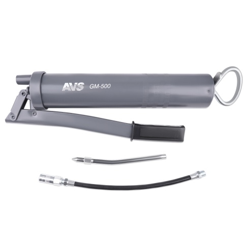 Шприц рычажно-плунжерный 500 мл (гибкий шланг, трубка) под тубу AVS GM-500 фото 1