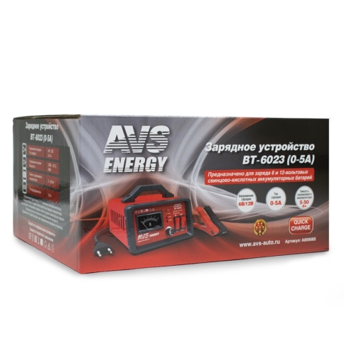 Зарядное устройство для автомобильного аккумулятора AVS BT-6023 (5A) 6/12V фото 9