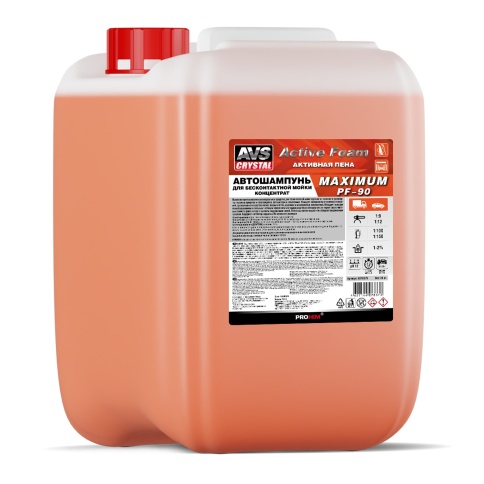 Автошампунь для б/к мойки AVS "Active Foam" 1:9-12 PF-90 MAXIMUM 24 кг фото 1