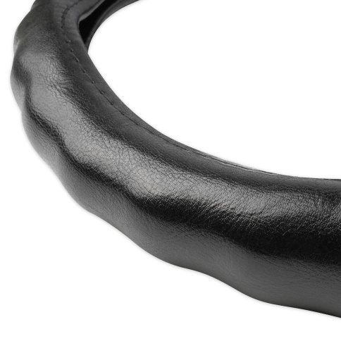 Оплетка на руль (нат. кожа) AVS GL-665M-B (размер M, черный) - Серия "Classic" фото 2