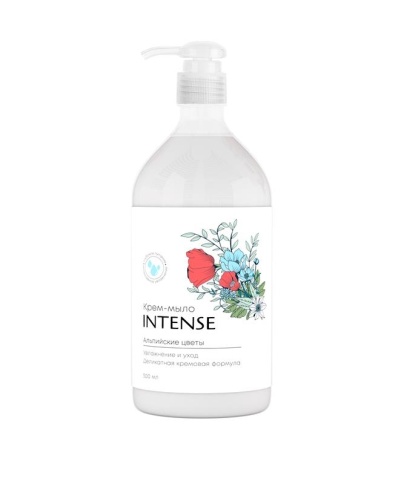 Жидкое крем-мыло INTENSE альпийские цветы 500 мл. увлажняющее с дозатором Clean&Green CG8433 фото 1