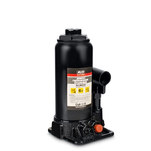 Домкрат гидравлический AVS HJ-B6000, 6т, 200-405мм. с клапаном (сумка, ремкомплект) фото 3
